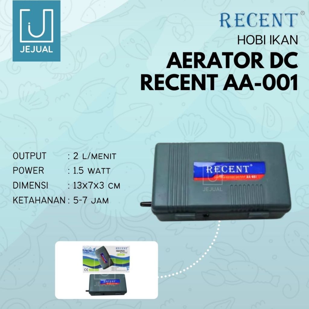 Aerator Baterai RECENT AA 001 DC Pompa Udara Airpump Aerator 1 Lubang