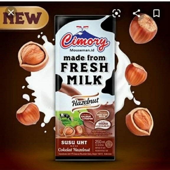 

Mouseman - Cimory Coklat made with FRESH MILK Susu Segar 250ml Susu UHT Rasa Cokelat Hazelnut