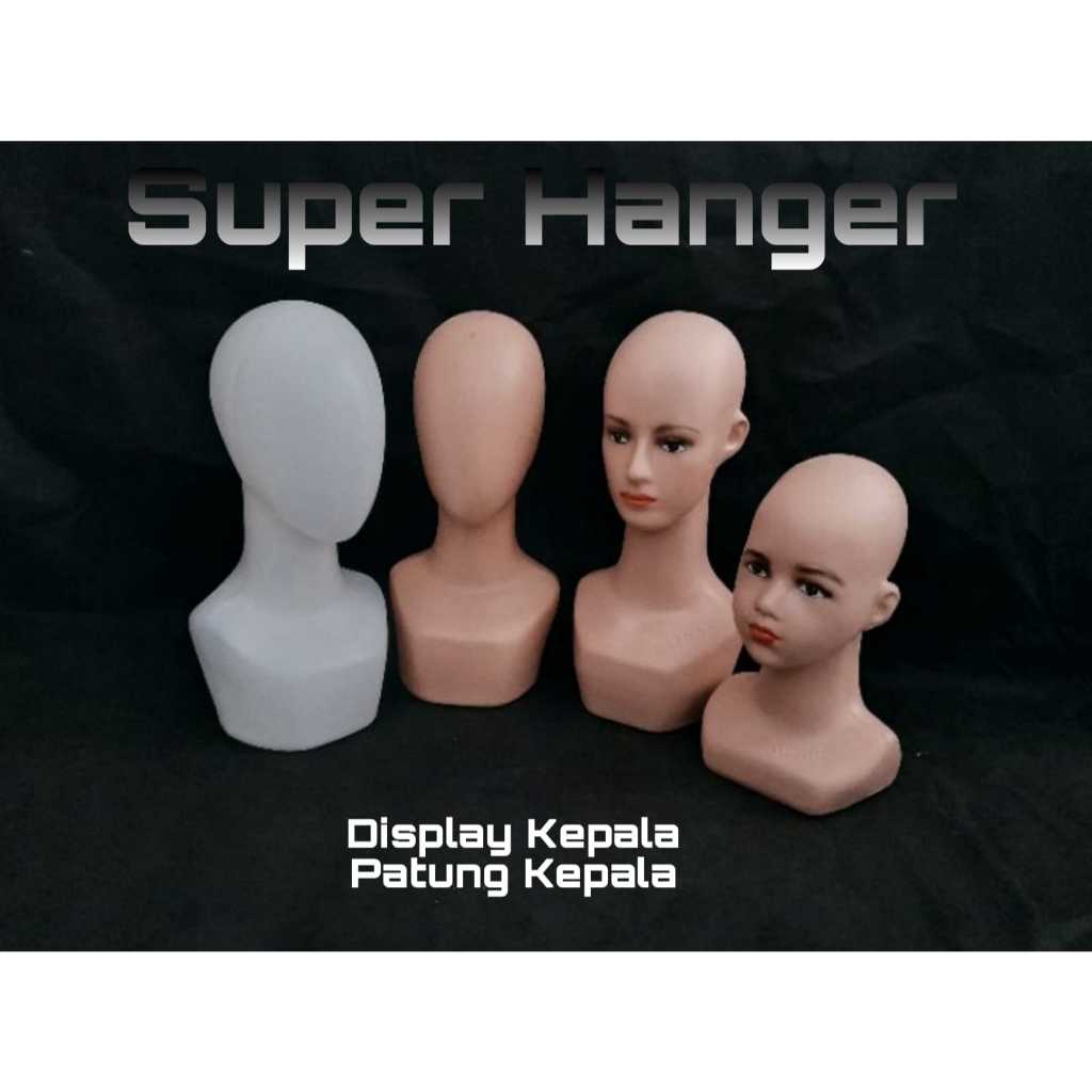 Display Kepala Hijab Dewasa Atau Anak/Patung Plastik Kepala Dewasa