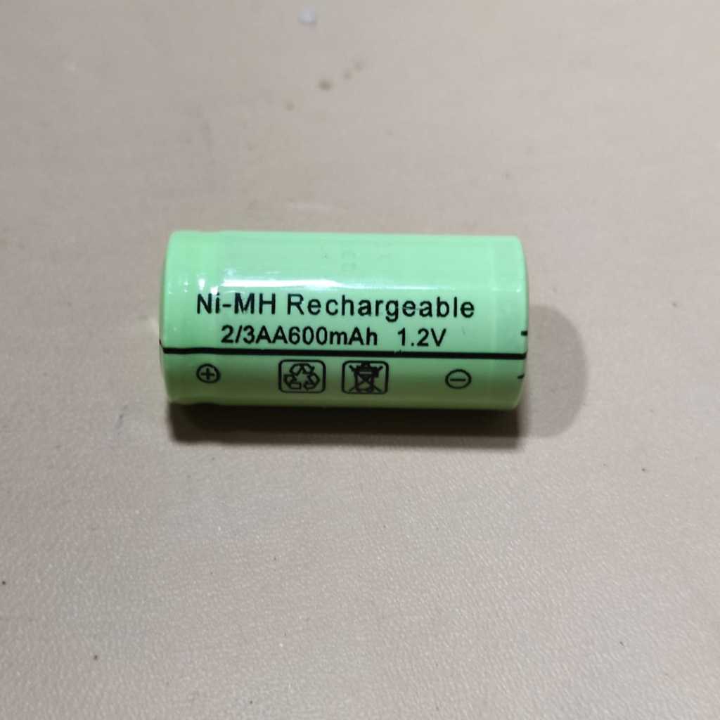 BATERAI 2/3AA NIMH 1.2V 600MAH BATRE BATTERY ISI ULANG ORIGINAL