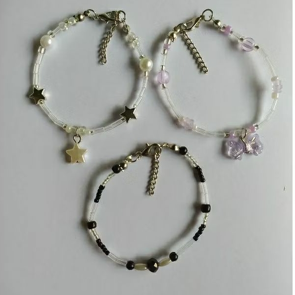 Gelang Couple Bestie / Matching Bracelet Bestie / gelang kembar bestie 3 triple / Gelang y2k