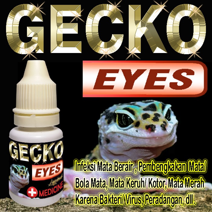 GECKO EYES OBAT TETES MATA  REPTILE LEOPARD GEKO TERTUTUP KATARAK INFEKSI MERAH BERAIR PERADANGAN RE