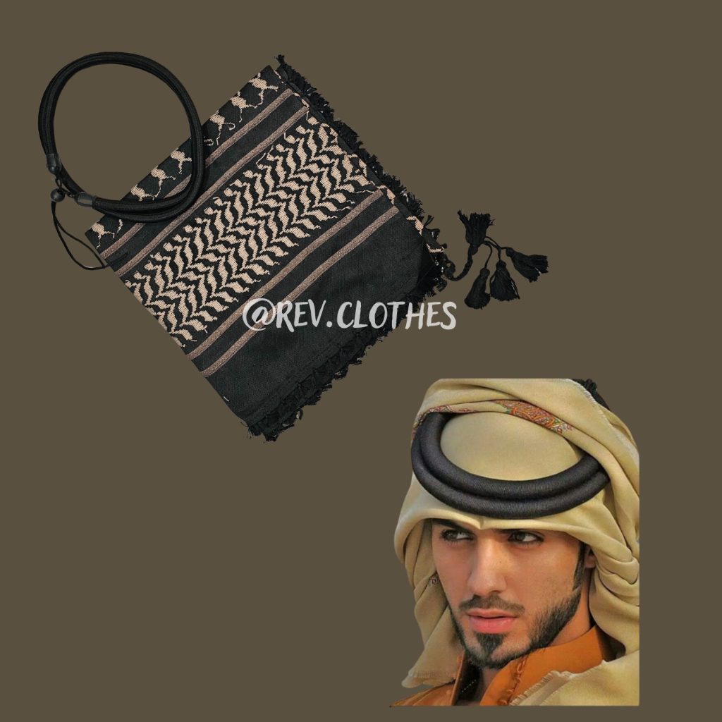 Igal Sorban Arab Dewasa/ Ikat Kepala Sorban Arab Perlengkapan Haji dan Umroh Pria