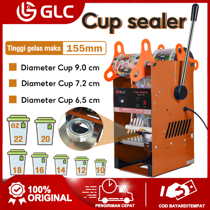 up Sealer Semua Ukuran Cup 10 - 22 Oz Mesin Cup Sealer Machine Alat penutup minuman Mesin Press Gela