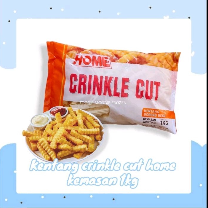 

Kentang Crinkle Cut HOME 1kg/ Crinkle Cut French Fries