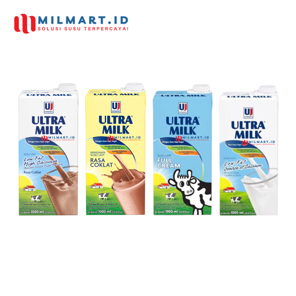 

ULTRA MILK FULL CREAM 1 LITER SUSU UHT CAIR ULTRAMILK SUSU SAPI LOW FAT COKELAT FULL CREAM