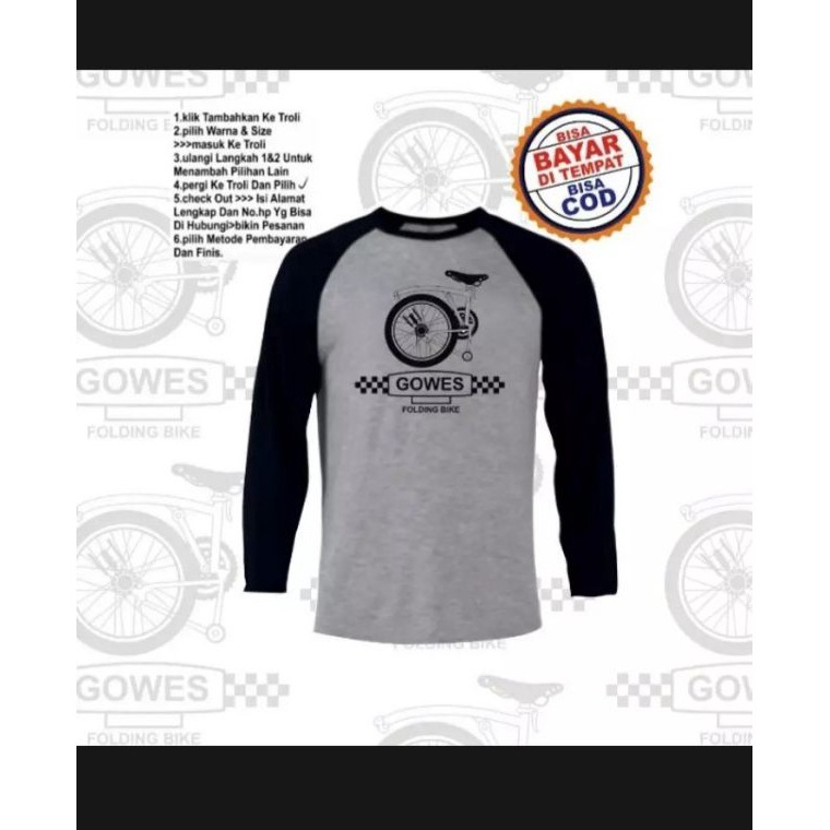 Penjualan Terbanyak Kaos Lengan Panjang GOWES PriaWanita