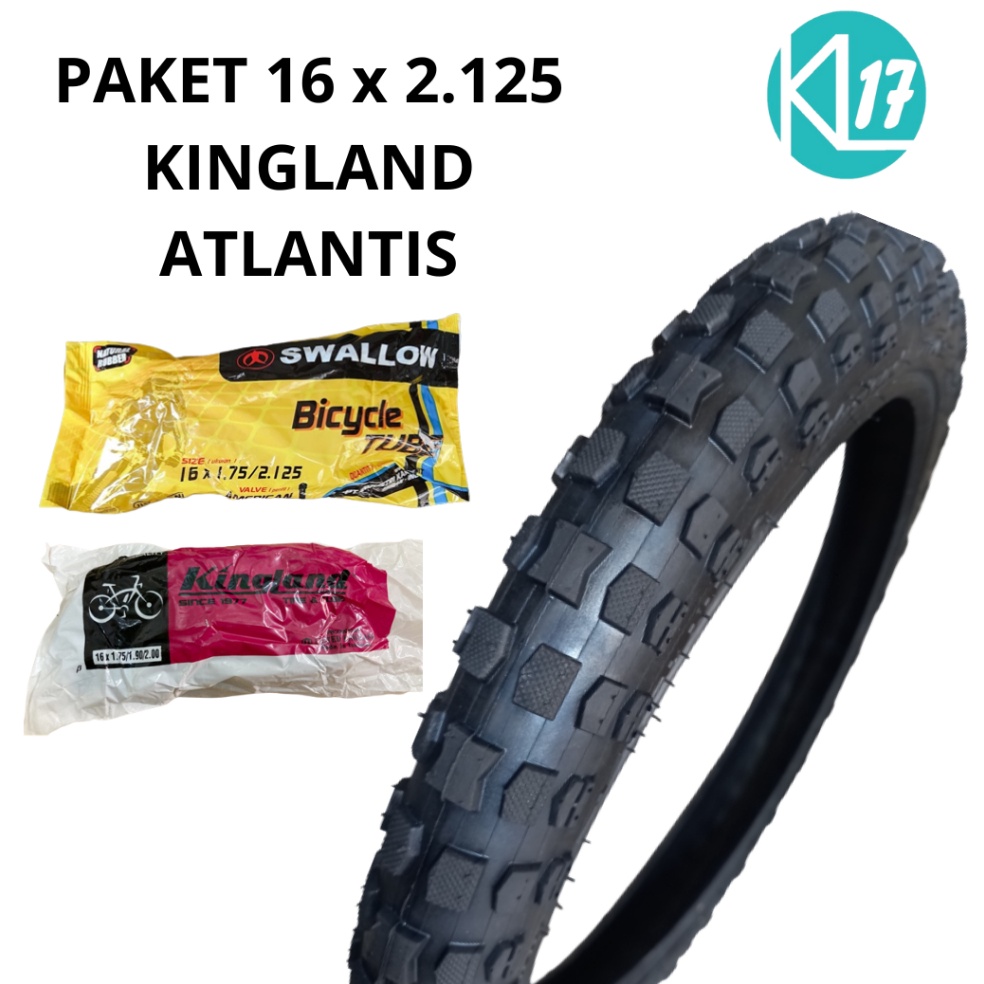 LANGSUNG KIRIM BAN LUAR 16 x 2125 KINGLAND ATLANTIS BAN LUAR SEPEDA 16 BAN LUAR SEPEDA ANAK UKURAN 1