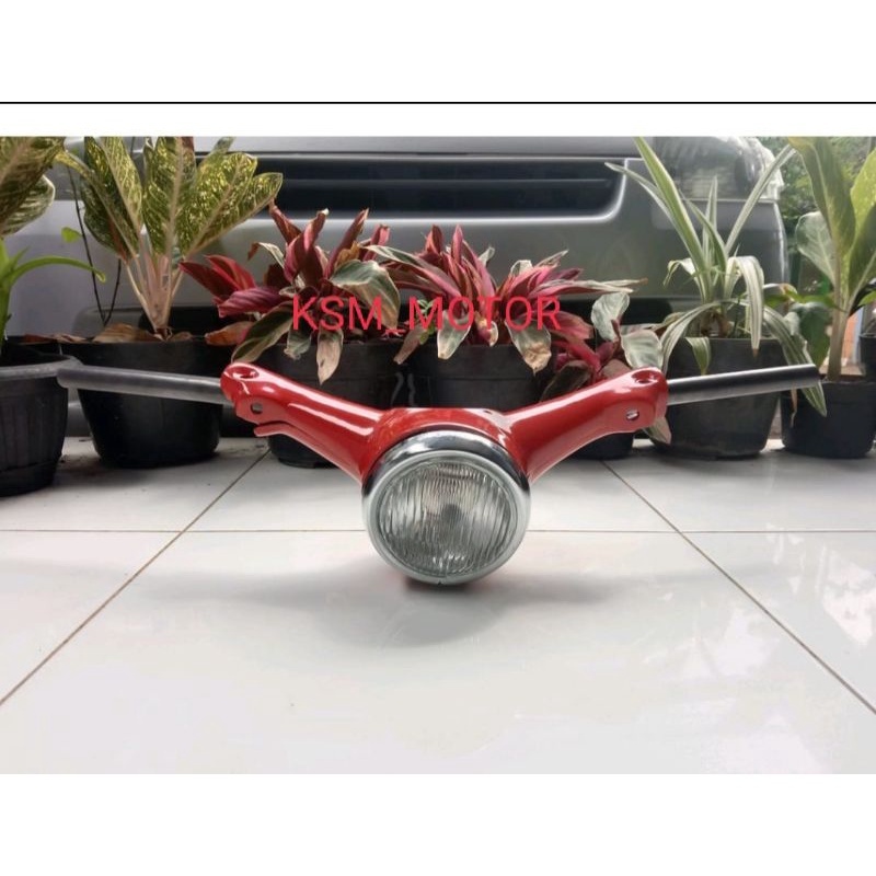 batok atas C70 assy komplit batok atas bawah plus spido lampu depan( BATAOK C70 FULLSET MERAH )