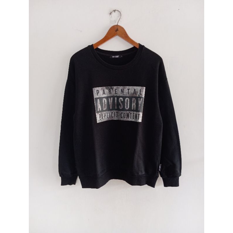 crewneck sweater Parental Advisory big logo