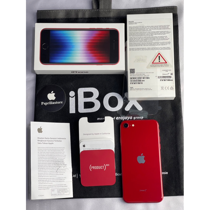 Iphone SE Gen 3 2022 128 gb Original Fullset IBOX