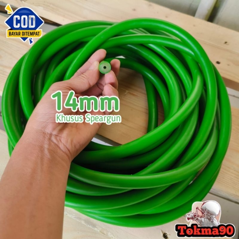 Karet Panah Ikan Laut 14mm Hijau Green Premium