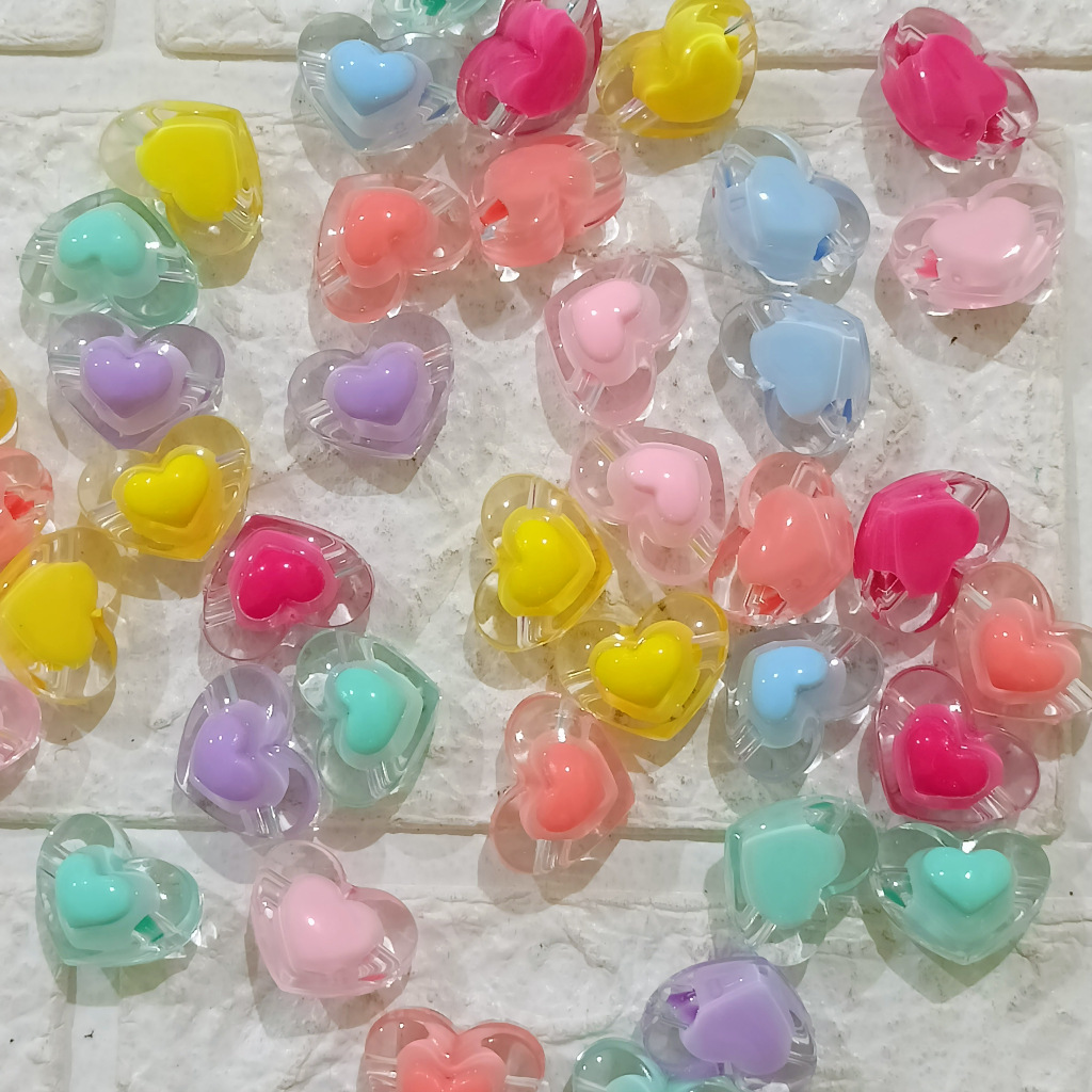 Mote Isi Love Timbul Isi 12biji