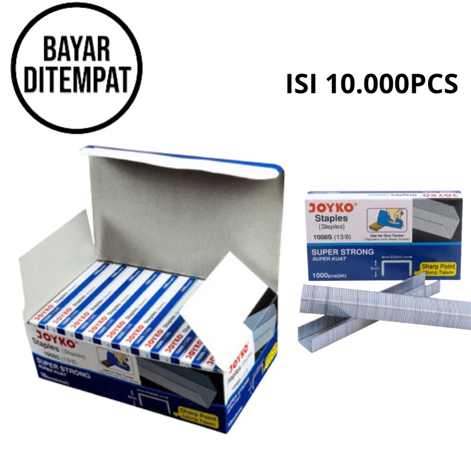 

Best Seller BWDG Isi Tacker 1 Box Isi 1 Refill Streples Tembak Ukuran 138 Staples Joyko Stepler
