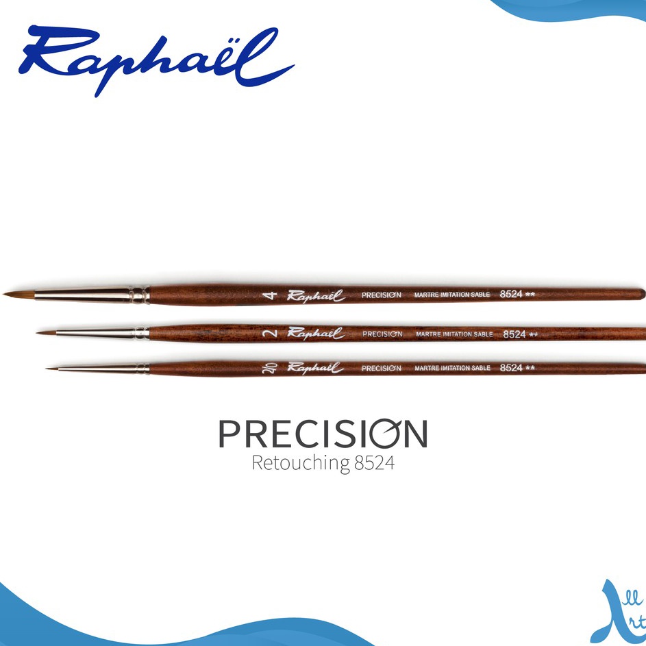 

Raphael 8524 Short Round Pointed Precision Synthetic Brush Short Handle