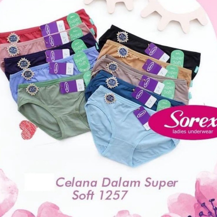 6pcs celana dalam wanita sorex 1257  CD sorex super soft 1257  celana dalam sorex 1257