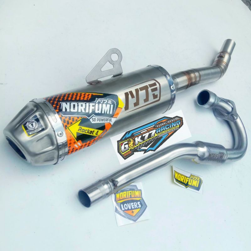 knlpot Norivumi rocket-4 kompetisi, untuk KLX, dtrecker, crf, wr155