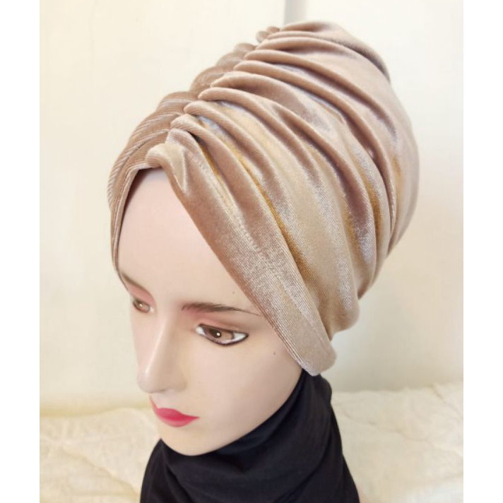 Paling Laris Turban instan polos beludru Turban hijab instan velvet Ciput turki premium