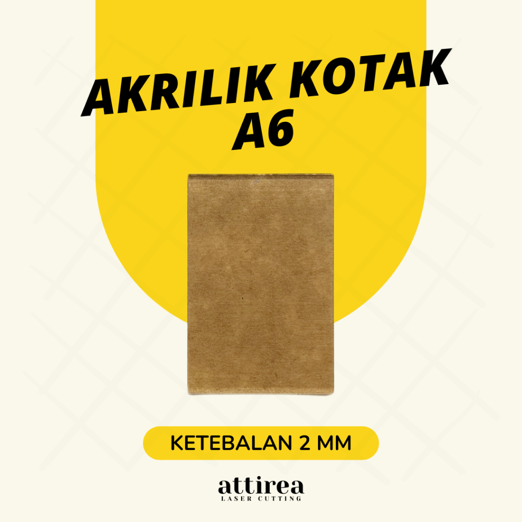 

Akrilik Polos Kotak Ukuran A6 | Bening Transparan , Putih , Hitam | Tebal 2 mm