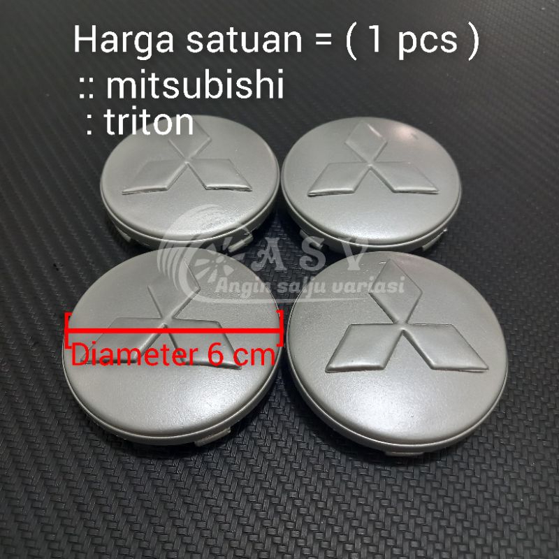 dop roda tutup velg mobil mitsubishi triton diameter 6 cm