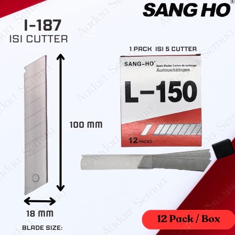 

ISI CUTTER BESAR SANGHO L15 ISI REFILL CUTTER TAJAM 1 Box isi 6 PCS