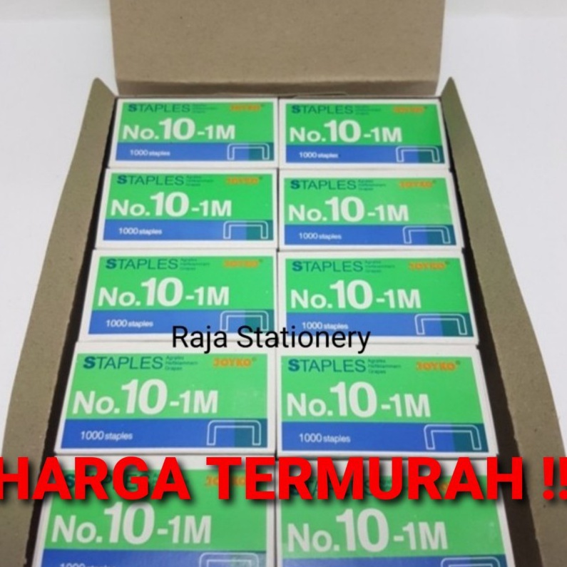 

Miliki sekarang TERMURAH STAPLES JOYKO NO1 KECIL ISI STAPLER REFILL HEKTER NO11M 1 DUS ISI 2