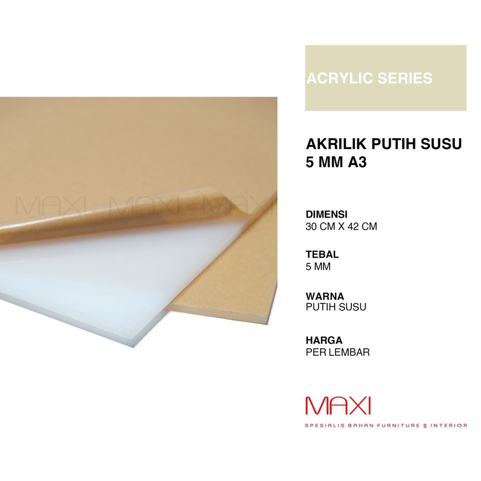

Akrilik Mika Putih 5 MM A3 Mika Acrylic Lembaran
