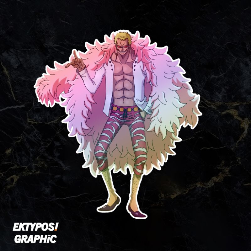 

Sticker Hologram Anime One Piece - Doflamingo - (OP001)