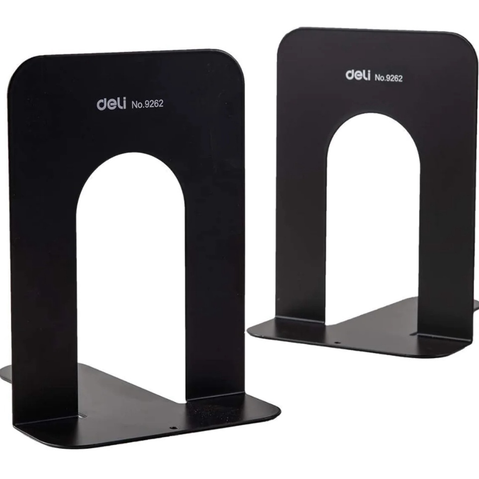 

BESI BOOK END HITAM 75 IN 19CM DELI 9262 TEBAL PENYANGGA SANDARAN BUKU