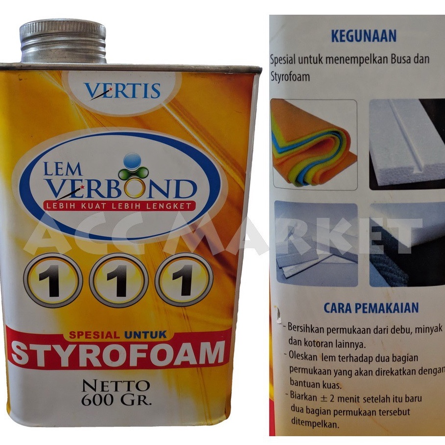 

Lem Gabus Busa Styrofoam 6G Sterefoam Sterefom Styrofom