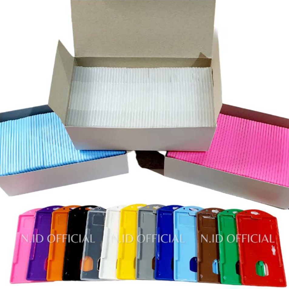

ID Card Casing Case Holder Frame Dompet Tempat Name Tag Plastik Satu Sisi Kartu Etoll Emoney ATM BCA Mandiri Flazz Dus Grosir murah