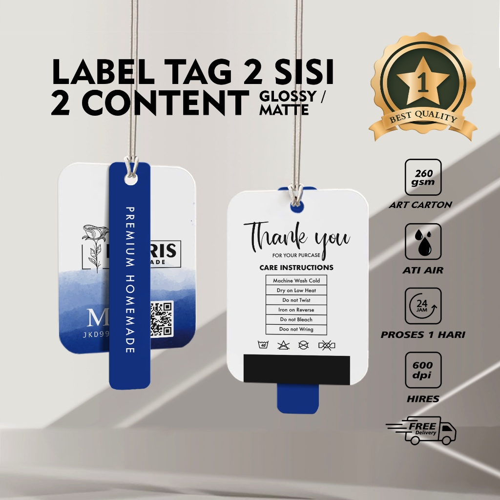 Custom Hang Tag / Hang Tag Baju / Hang Tag Custom / Label Tag / Hang Tag Castem