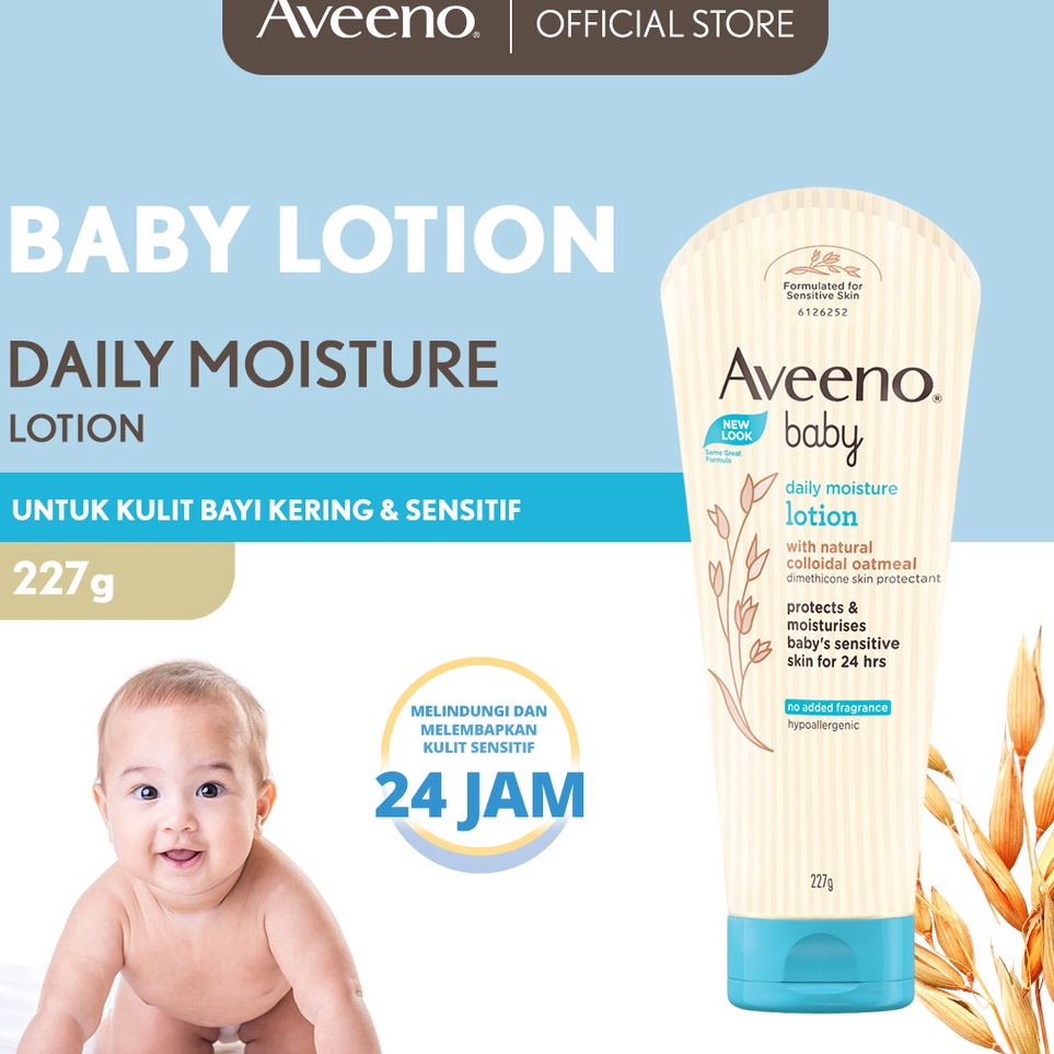 Aveeno Baby Daily Moisture Lotion Lotion Pelembap Bayi Untuk Kulit Normal  Kering  227G