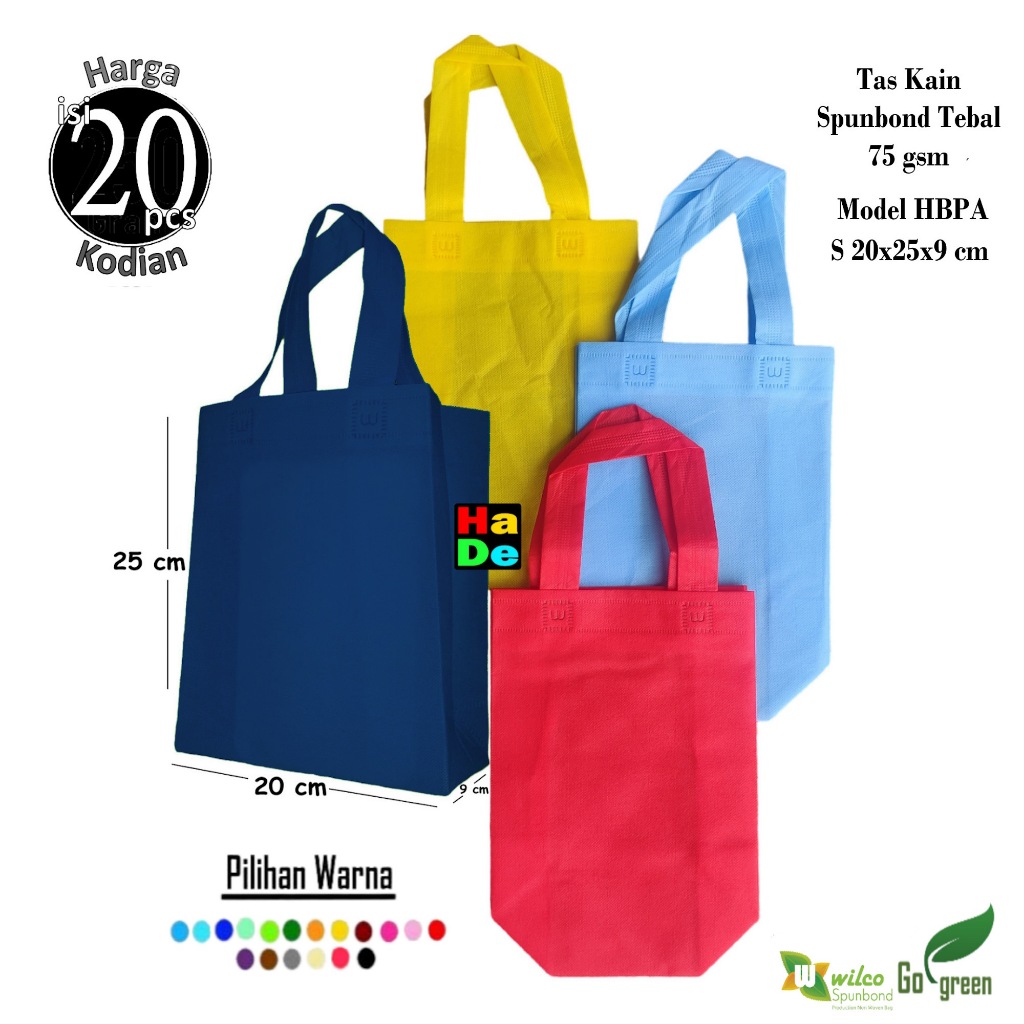 

1 Kodi isi 20 Tas Kain Spunbond Kotak / Handle Box Goodie Bag Ukuran S.= 20x25x9 cm Kantong Belanja Lipat Serbaguna, Goody Bag Bingkisan Souvenir Ultah / Ulang Tahun / Pernikahan, Tas HP Ponsel, Kosmetik dll Polos Murah