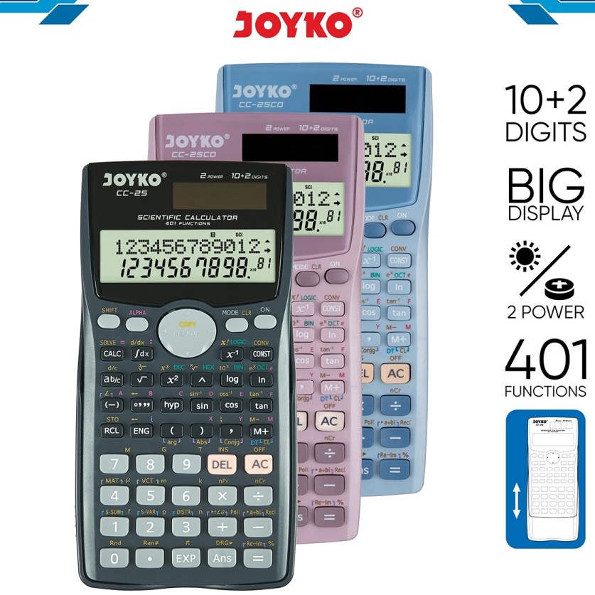 

Calculator Scientific Joyko CC25 Kalkulator Ilmiah