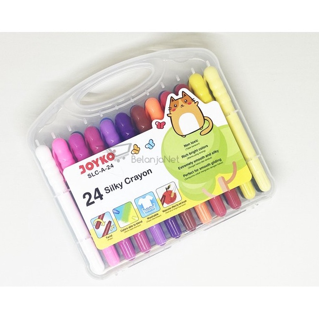 

Silky Crayon Krayon Halus Joyko SLCA24 Warna Colors