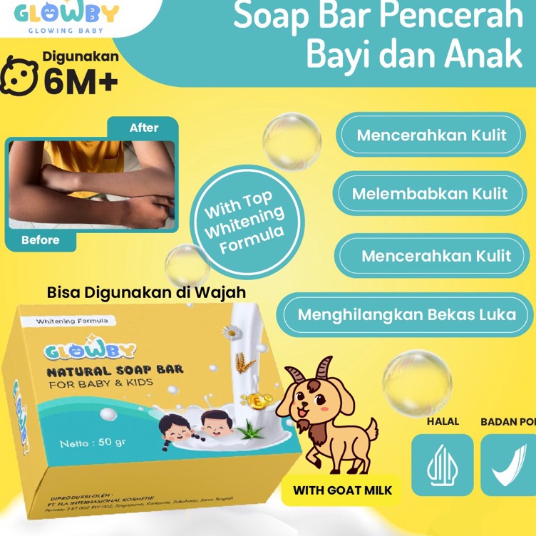 Glowby Sabun Pemutih dan Pencerah Kulit Bayi Anak 5 gr