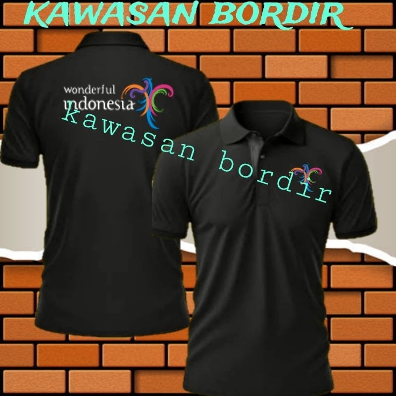 Terbaru polo shirt wonderful Indonesia kaos wonderful Indonesia seragam wonderful Indonesia baju won