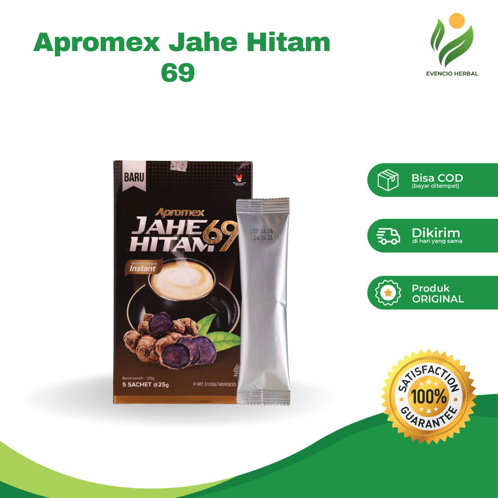 

Apromex - Jahe Hitam 69 - Bubuk Jahe Hitam - Minuman Sehat isi 5 Sachet