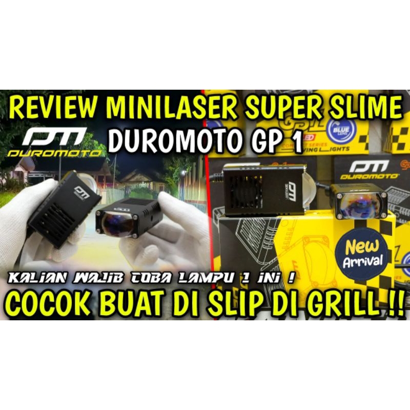 DUROMOTO GP1 MINI LASER SUPER SLIM LAMPU MOTOR MIBIL SLIM DUROMOTO GP1