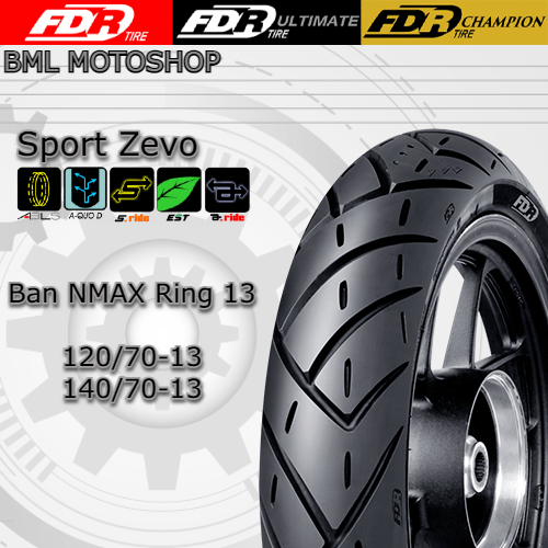 Ban Nmax FDR 120/70-13 Sport Zevo Ban Depan Nmax