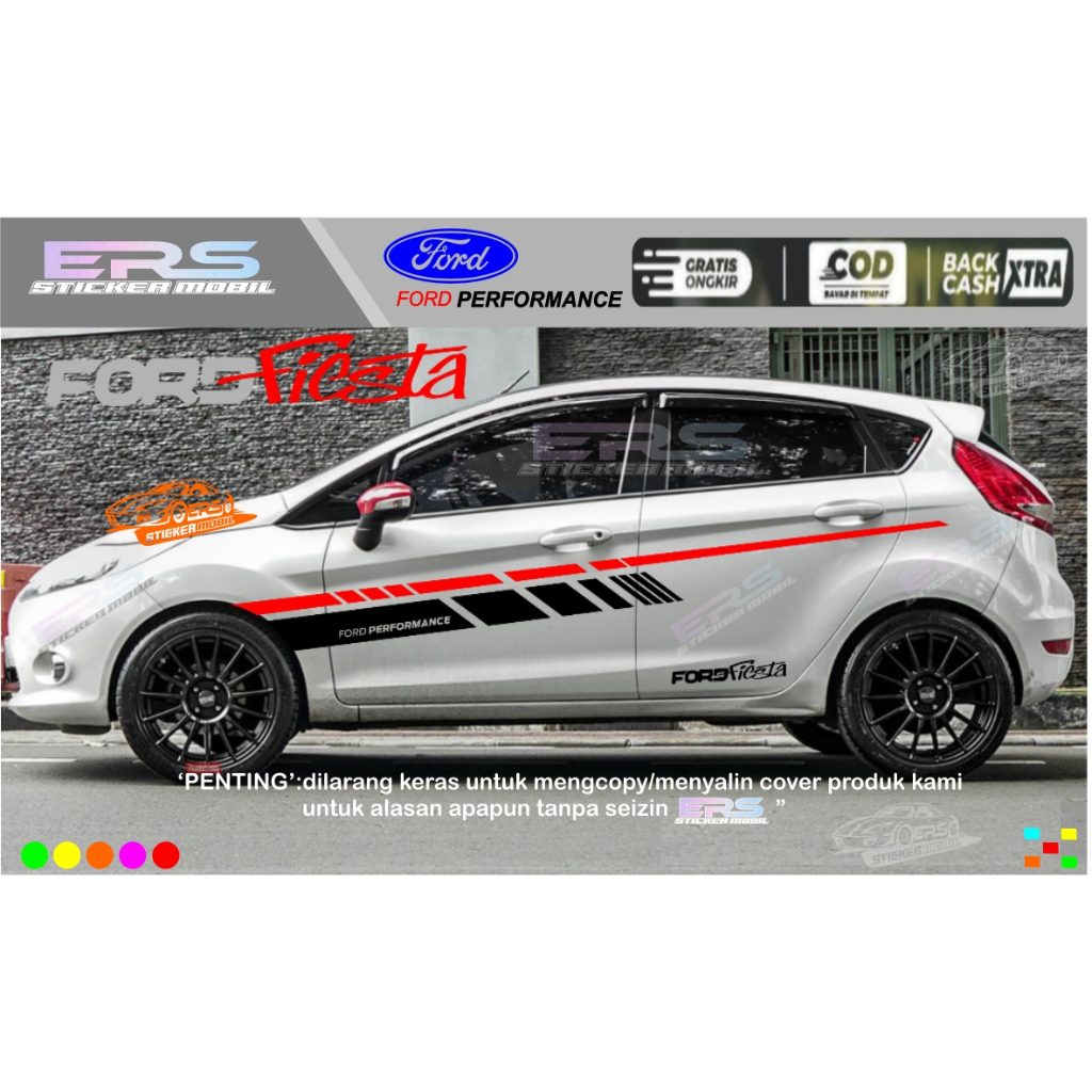 STICKER stiker MOBIL FORD FIESTA STIKER LIST BODY FORD FIESTA promo terbaru