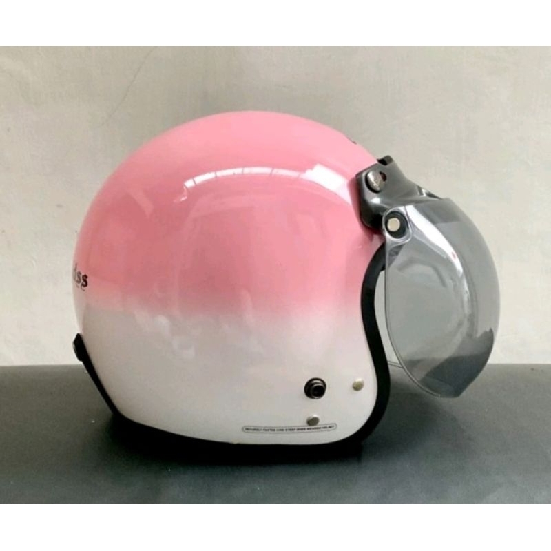 HELM BOGO ANAK CARKIDS PINK, BLACK DOFF DAN BLAK