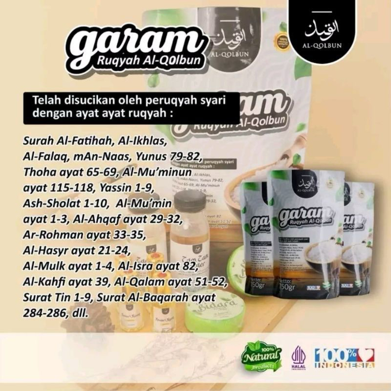 

Garam Ruqiyah Al-Qolbun Untuk tolak balak
