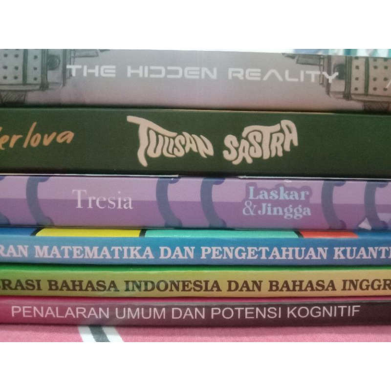 novel dan buku wangsit utbk 2024, tulisan sastra, the hidden reality, laskar & jingga, you are the r