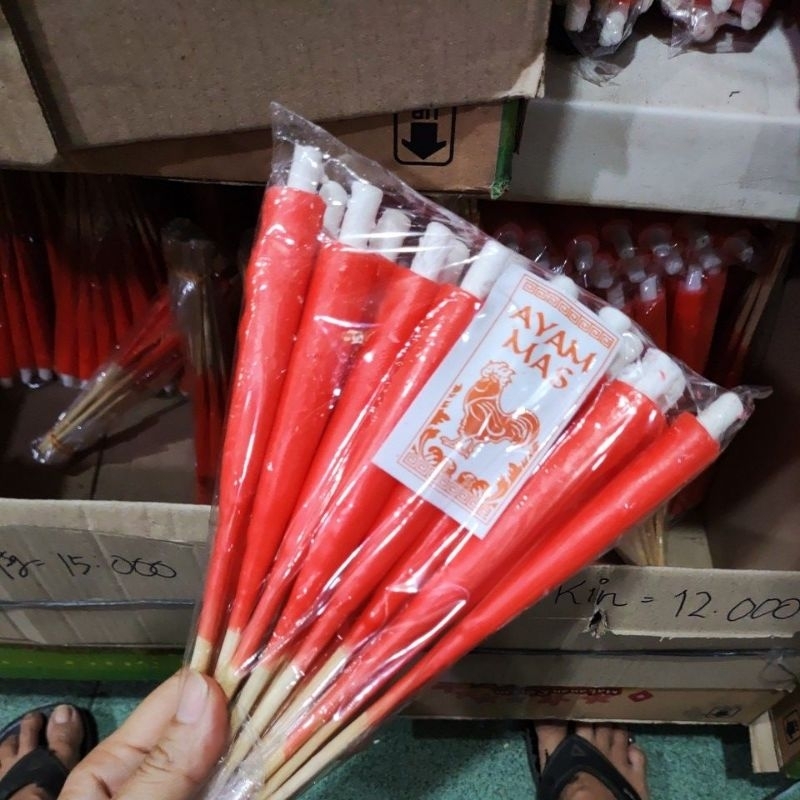 Lilin kaki sedang isi 20 btg merek ayam mas