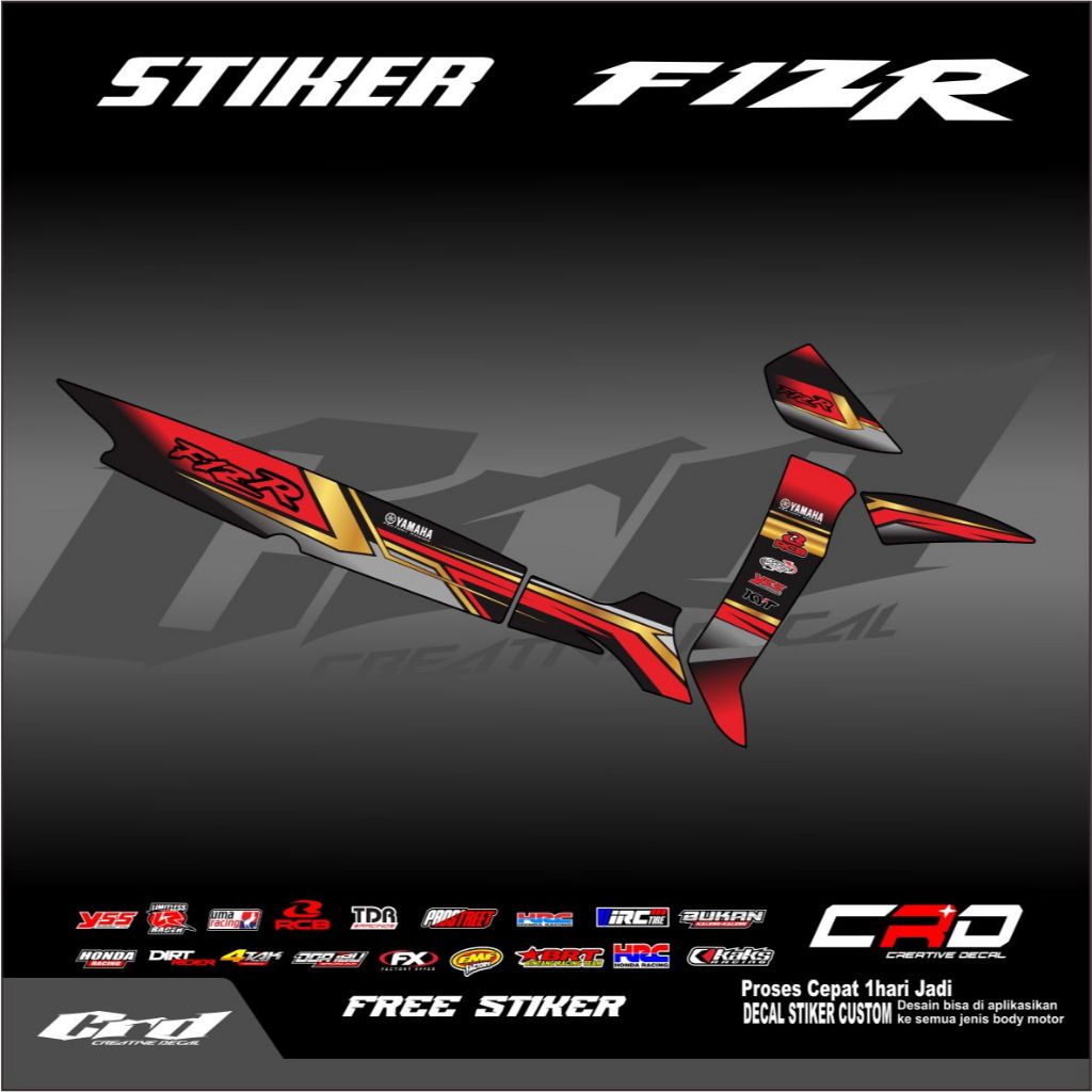 Striping Variasi Fiz R Motif Roadrace Semi Decal Striping Motor FIZ R Striping Motor Yamaha Fiz R