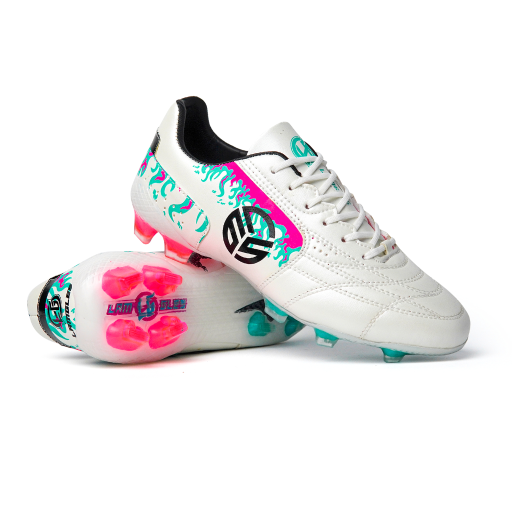 Lamgles - Sepatu Bola Lamgles EAGLE FIRE WHITE Warna Putih Original Indonesia