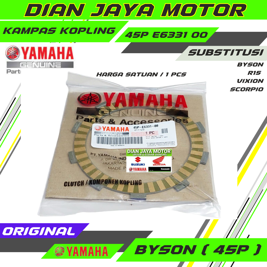 Plat Kampas Kopling Byson 45P ORI YAMAHA kampas kopling vixion R15 scorpio