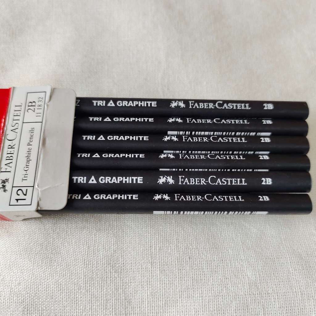 

ECER - pensil faber castell 2b tri graphite (1 pcs), pensil segitiga faber castell